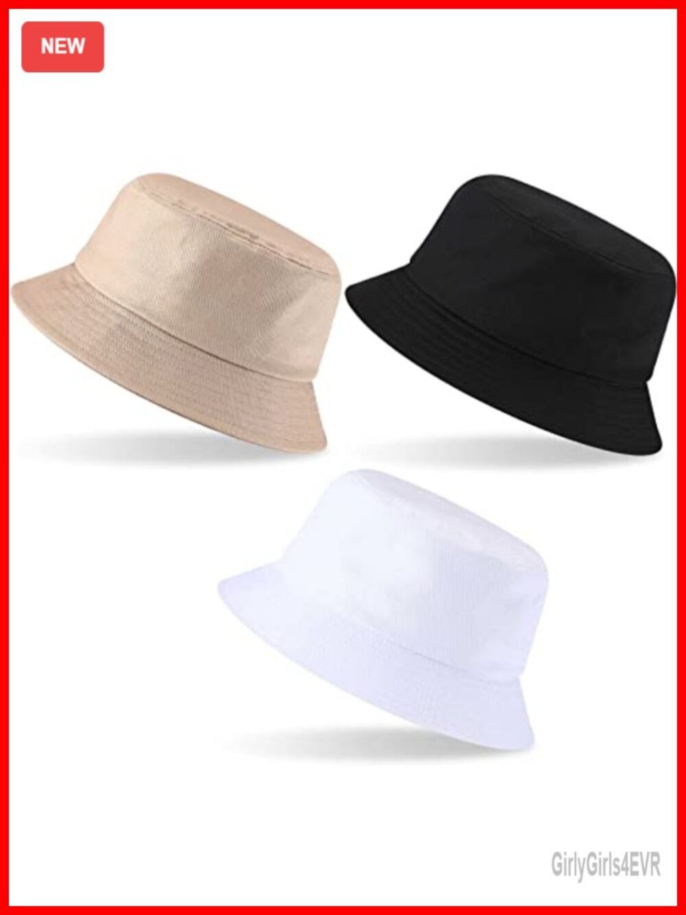 XXL Oversize Bucket Hat for Men Women Cotton Fishing Hats Sun Protection 3 Pack